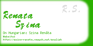 renata szina business card